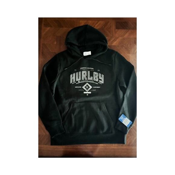 Hurley Freedom Company Black Hoodie Pullover Sweatshirt NWT Size L - Picture 16 of 16